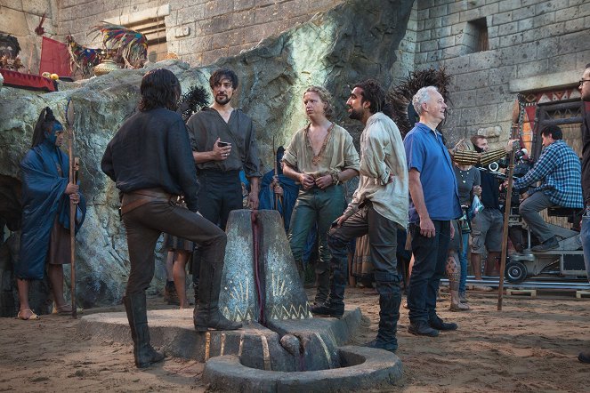 Da Vinci's Demons - Season 2 - Le Soleil et la lune - Tournage - Blake Ritson, Eros Vlahos, Gregg Chillin