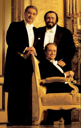 The Three Tenors Christmas - Werbefoto - Plácido Domingo, Luciano Pavarotti, José Carreras