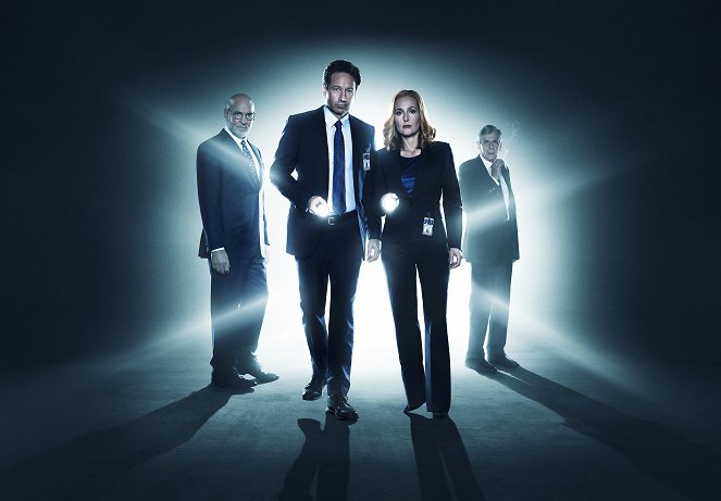 The X-Files - Salaiset kansiot - Season 10 - Promokuvat - Mitch Pileggi, David Duchovny, Gillian Anderson, William B. Davis