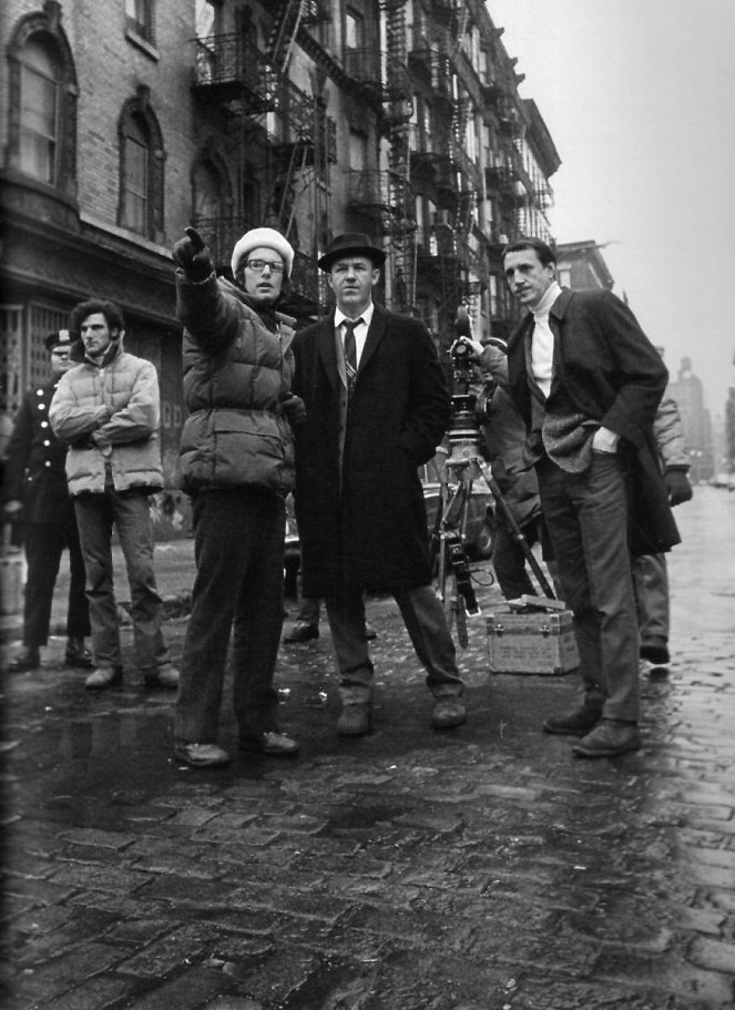 The French Connection - Van de set - William Friedkin, Gene Hackman, Roy Scheider