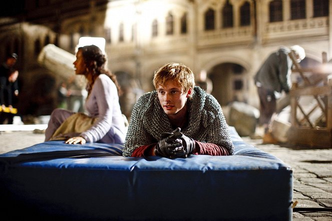 Merlin - L’Attaque du grand dragon - Tournage - Angel Coulby, Bradley James
