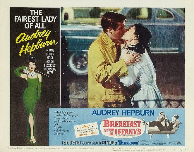 Śniadanie u Tiffany'ego - Lobby karty - George Peppard, Audrey Hepburn