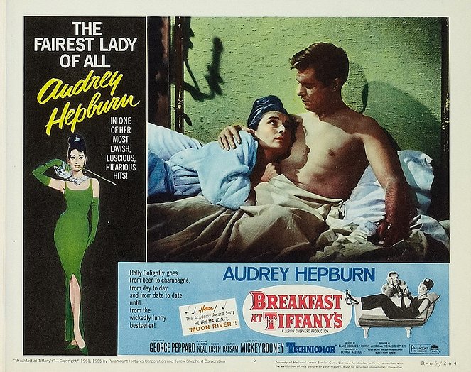 Śniadanie u Tiffany'ego - Lobby karty - Audrey Hepburn, George Peppard