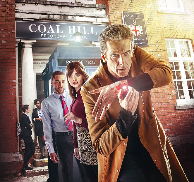 Doctor Who - The Caretaker - Promoción - Jenna Coleman, Peter Capaldi