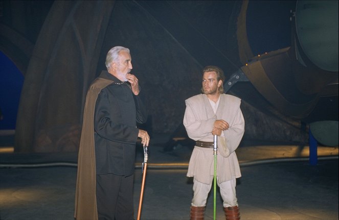 Star Wars: Epizoda II - Klony útočí - Z natáčení - Christopher Lee, Ewan McGregor