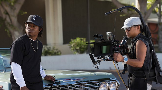 Straight Outta Compton - Dreharbeiten - Jason Mitchell, Matthew Libatique