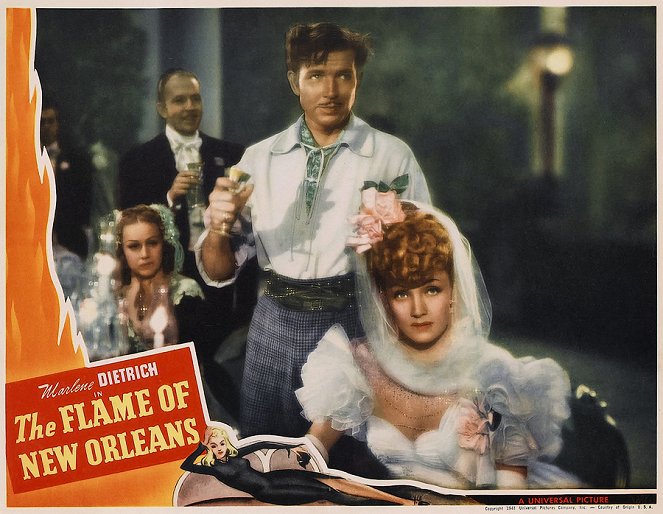 The Flame of New Orleans - Lobbykaarten - Bruce Cabot, Marlene Dietrich