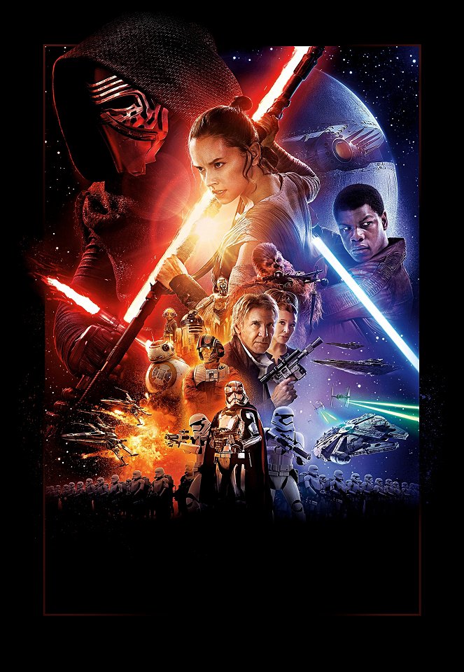 Star Wars: The Force Awakens - Promokuvat - Oscar Isaac, Daisy Ridley, Harrison Ford, Carrie Fisher, John Boyega