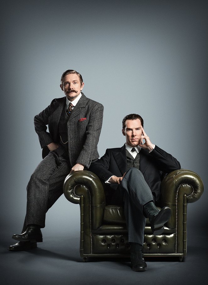 Sherlock - Die Braut des Grauens - Werbefoto - Martin Freeman, Benedict Cumberbatch