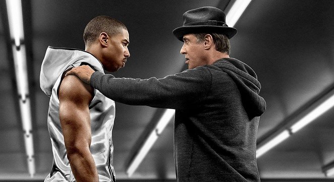 Creed - Rocky's Legacy - Werbefoto - Michael B. Jordan, Sylvester Stallone