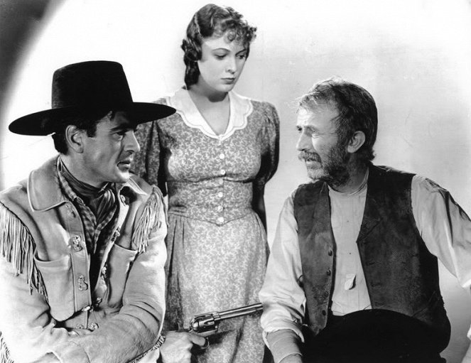 Wildwest - Werbefoto - Gary Cooper, Doris Davenport, Walter Brennan