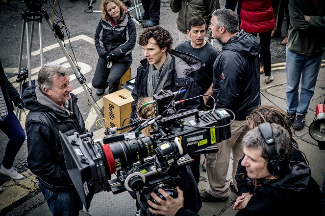 Sherlock - O caixão vazio - De filmagens - Benedict Cumberbatch