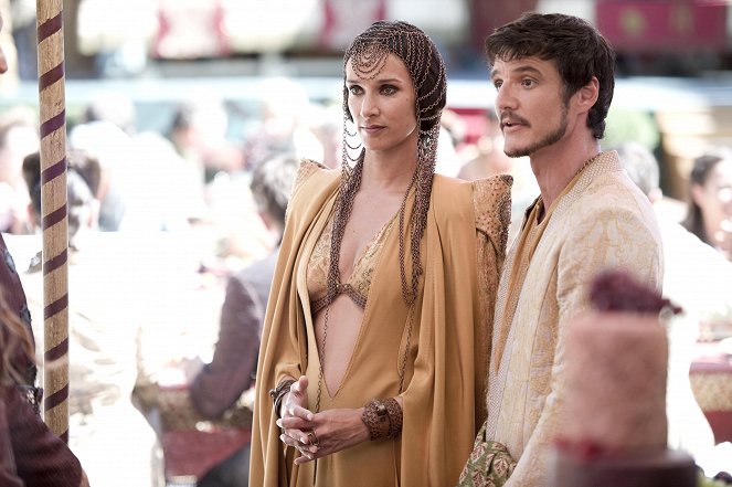 Game of Thrones - The Lion and the Rose - Van film - Indira Varma, Pedro Pascal