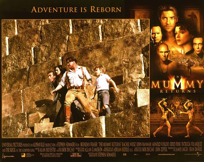 A múmia visszatér - Vitrinfotók - John Hannah, Rachel Weisz, Brendan Fraser, Freddie Boath