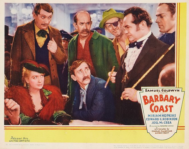 Barbary Coast - Lobbykaarten - Miriam Hopkins, Hank Worden, Walter Brennan, Edward G. Robinson, Brian Donlevy