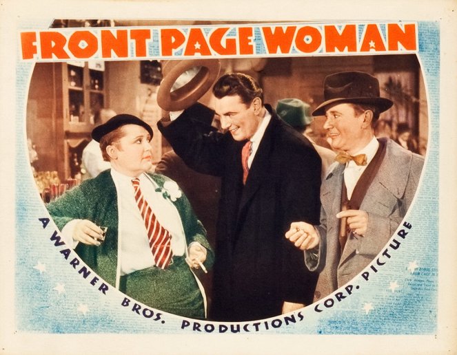 Front Page Woman - Lobbykaarten - George Brent, Roscoe Karns