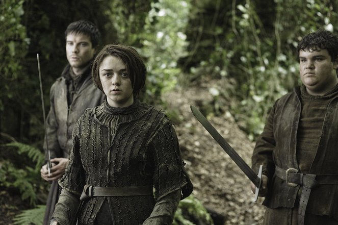 Game of Thrones - Noires ailes, noires nouvelles - Film - Joe Dempsie, Maisie Williams, Ben Hawkey