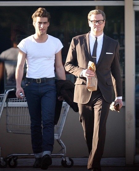 A Single Man - Tournage - Jon Kortajarena, Colin Firth