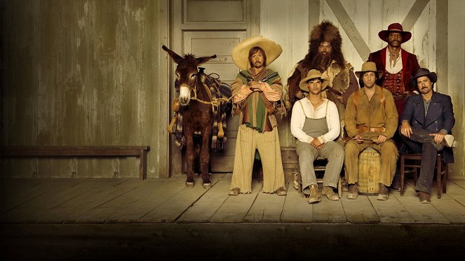 The Ridiculous 6 - Werbefoto - Rob Schneider, Taylor Lautner, Jorge Garcia, Adam Sandler, Terry Crews, Luke Wilson