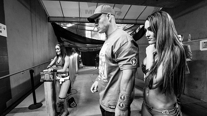 WrestleMania 31 - Dreharbeiten - Brianna Garcia, John Cena, Nicole Garcia