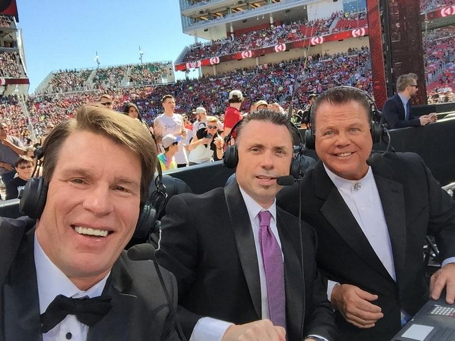 WrestleMania 31 - Making of - John Layfield, Michael Coulthard, Jerry Lawler
