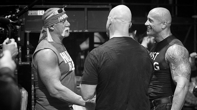 WrestleMania 30 - Forgatási fotók - Hulk Hogan, Dwayne Johnson