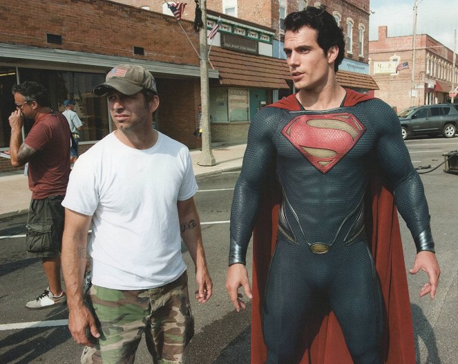 Man of Steel - Dreharbeiten - Zack Snyder, Henry Cavill