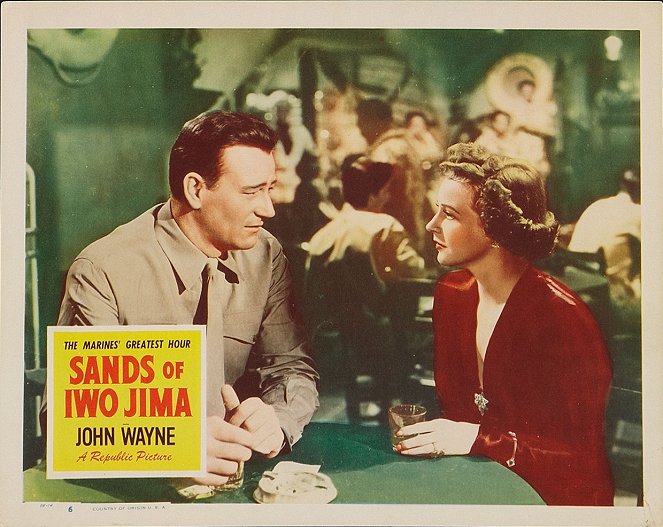 Iwo Jima - Cartes de lobby - John Wayne, Adele Mara