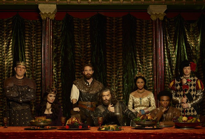 Galavant - The One True King (To Unite Them All) - Werbefoto - Vinnie Jones, Mallory Jansen, Joshua Sasse, Timothy Omundson, Karen David, Ben Presley