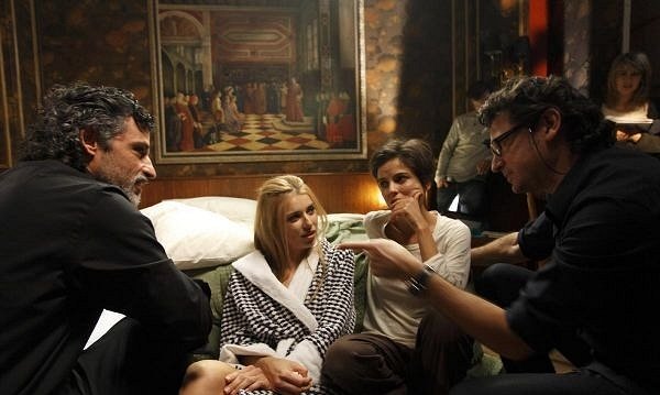 Um Quarto em Roma - De filmagens - Enrico Lo Verso, Natasha Yarovenko, Elena Anaya, Julio Medem