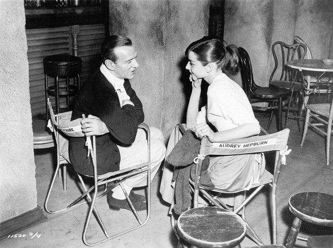 Rakastunut Pariisissa - Kuvat kuvauksista - Fred Astaire, Audrey Hepburn