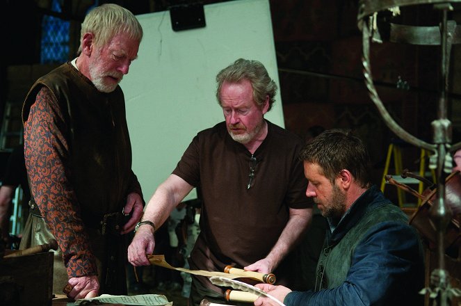 Robin Hood - Kuvat kuvauksista - Max von Sydow, Ridley Scott, Russell Crowe