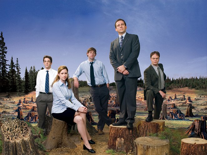 Das Büro - Season 1 - Werbefoto - B.J. Novak, Jenna Fischer, John Krasinski, Steve Carell, Rainn Wilson