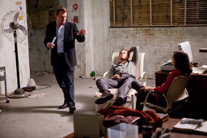 Počátek - Z natáčení - Christopher Nolan, Leonardo DiCaprio