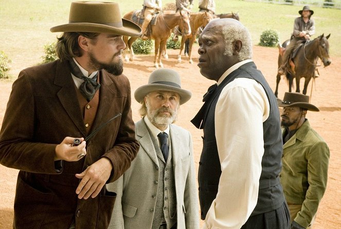 Django elszabadul - Filmfotók - Leonardo DiCaprio, Christoph Waltz, Samuel L. Jackson, Jamie Foxx
