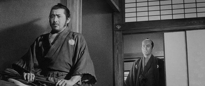 Sanjuro - Samuraj znikąd - Z filmu - Toširó Mifune, Tacuja Nakadai