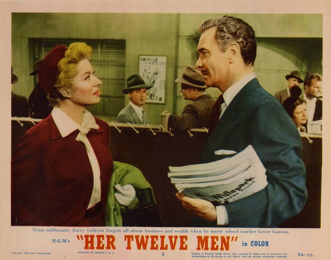 Her Twelve Men - Cartões lobby - Greer Garson, Barry Sullivan