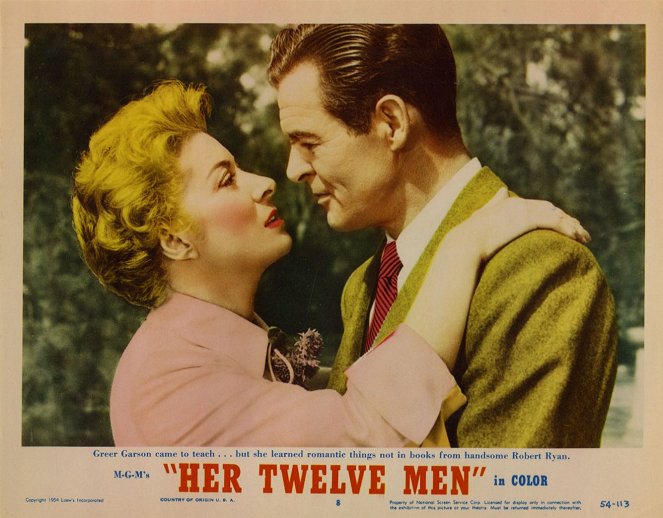 Her Twelve Men - Cartes de lobby - Greer Garson, Robert Ryan