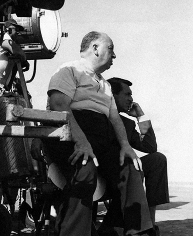 Der unsichtbare Dritte - Dreharbeiten - Alfred Hitchcock, Cary Grant