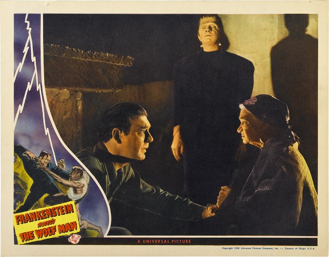 Frankenstein Contra o Homem Lobo - Cartões lobby - Lon Chaney Jr., Bela Lugosi, Maria Ouspenskaya