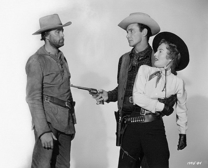 The Maverick Queen - Werbefoto - Scott Brady, Barry Sullivan, Barbara Stanwyck