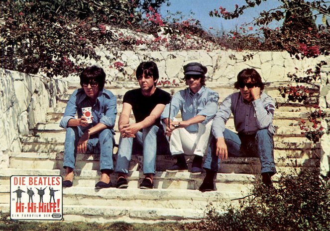 Hi-Hi-Hilfe! - Lobbykarten - George Harrison, Paul McCartney, Ringo Starr, John Lennon