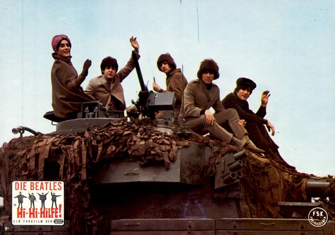 Pomoc - Fotosky - Eleanor Bron, Paul McCartney, Ringo Starr, George Harrison, John Lennon