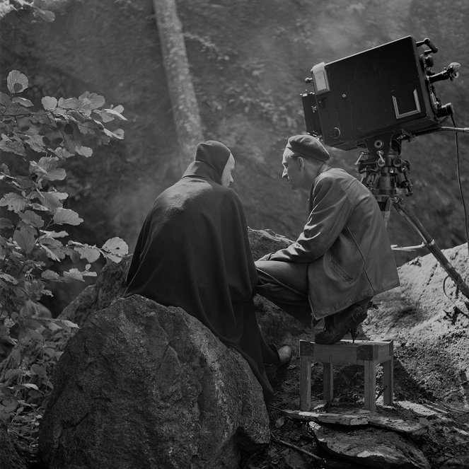 Das siebente Siegel - Dreharbeiten - Bengt Ekerot, Ingmar Bergman