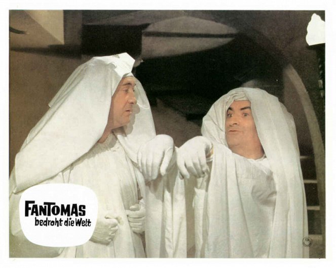 Fantomas bedroht die Welt - Lobbykarten - Jacques Dynam, Louis de Funès