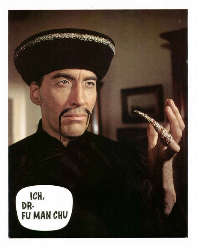 Het masker van Fu Manchu - Lobbykaarten - Christopher Lee
