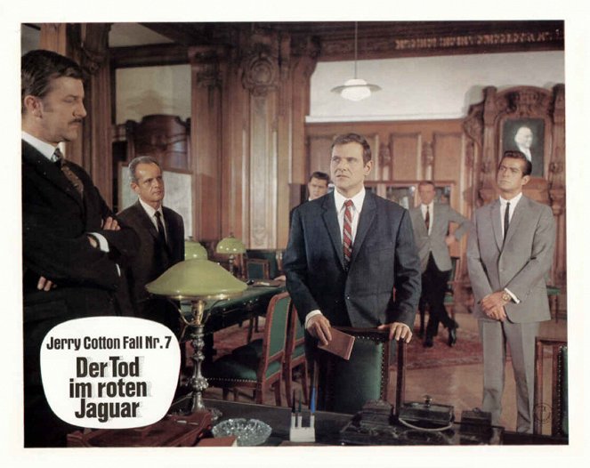 Der Tod im roten Jaguar - Lobbykarten - George Nader