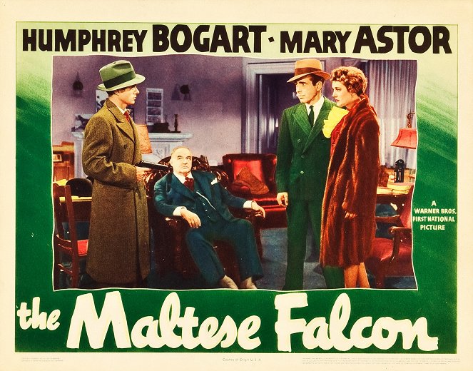 The Maltese Falcon - Lobbykaarten - Elisha Cook Jr., Sydney Greenstreet, Humphrey Bogart, Mary Astor