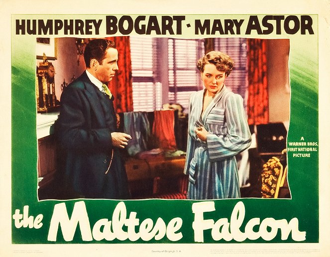 The Maltese Falcon - Lobbykaarten - Humphrey Bogart, Mary Astor