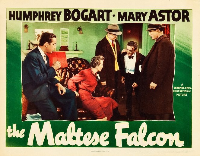 Sokół Maltański - Lobby karty - Humphrey Bogart, Mary Astor, Barton MacLane, Peter Lorre, Ward Bond